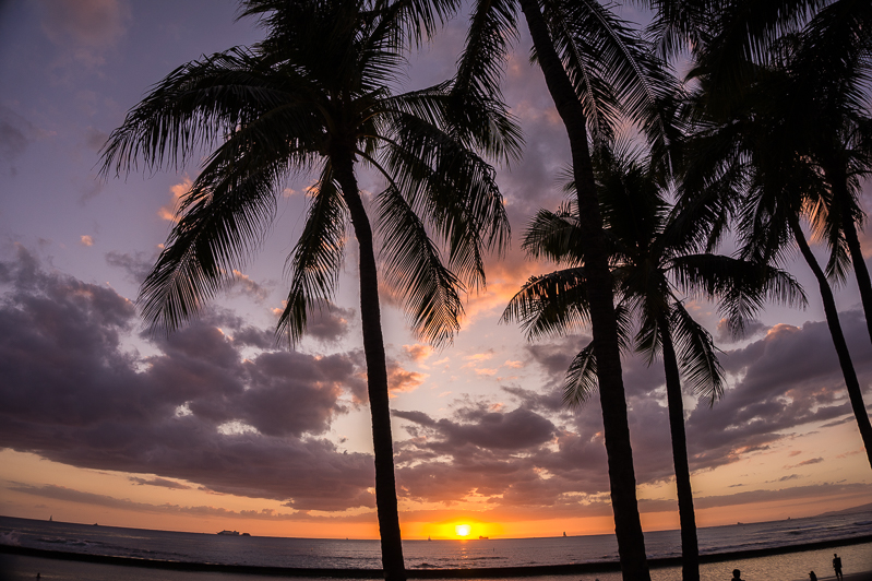 Sunsets in Oahu, Hawaii