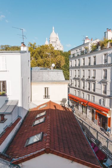 The actual view from my dorm room at Le Village Hostel in Paris. Check out my guide to the best hostels in the UK and Europe.