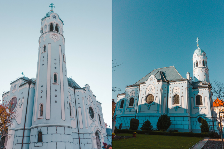 The interest Blue Church in Bratislava, Slovakia
