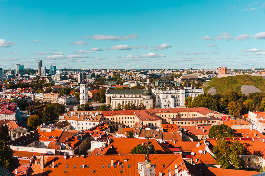Don't miss the view from the Bell Tower of St John's Church in Vilnius, Lithuania, one of Europe's top solo travel destinations.