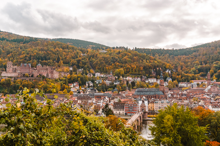 Schlangenweg viewpoint in Heidelberg, Germany