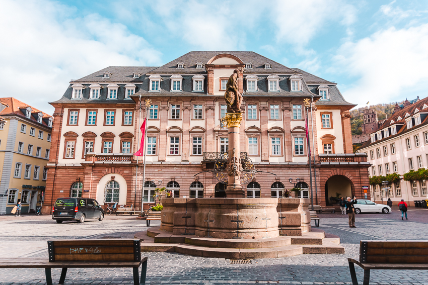 Historic building in Heidelberger Marktplatz in Heidelberg, Germany
